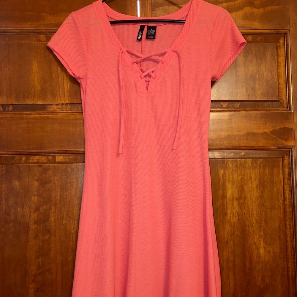 Coral T-shirt Dress